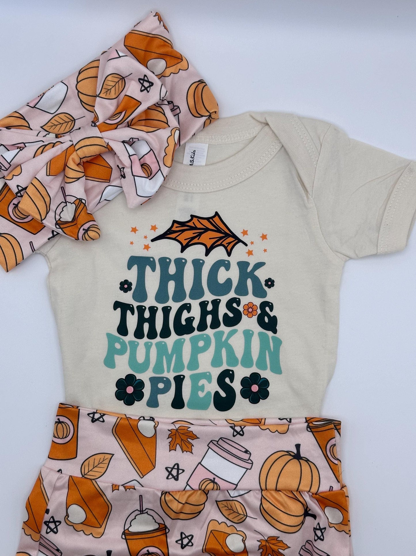 Pumpkin Spice Baby Bummies & Bow