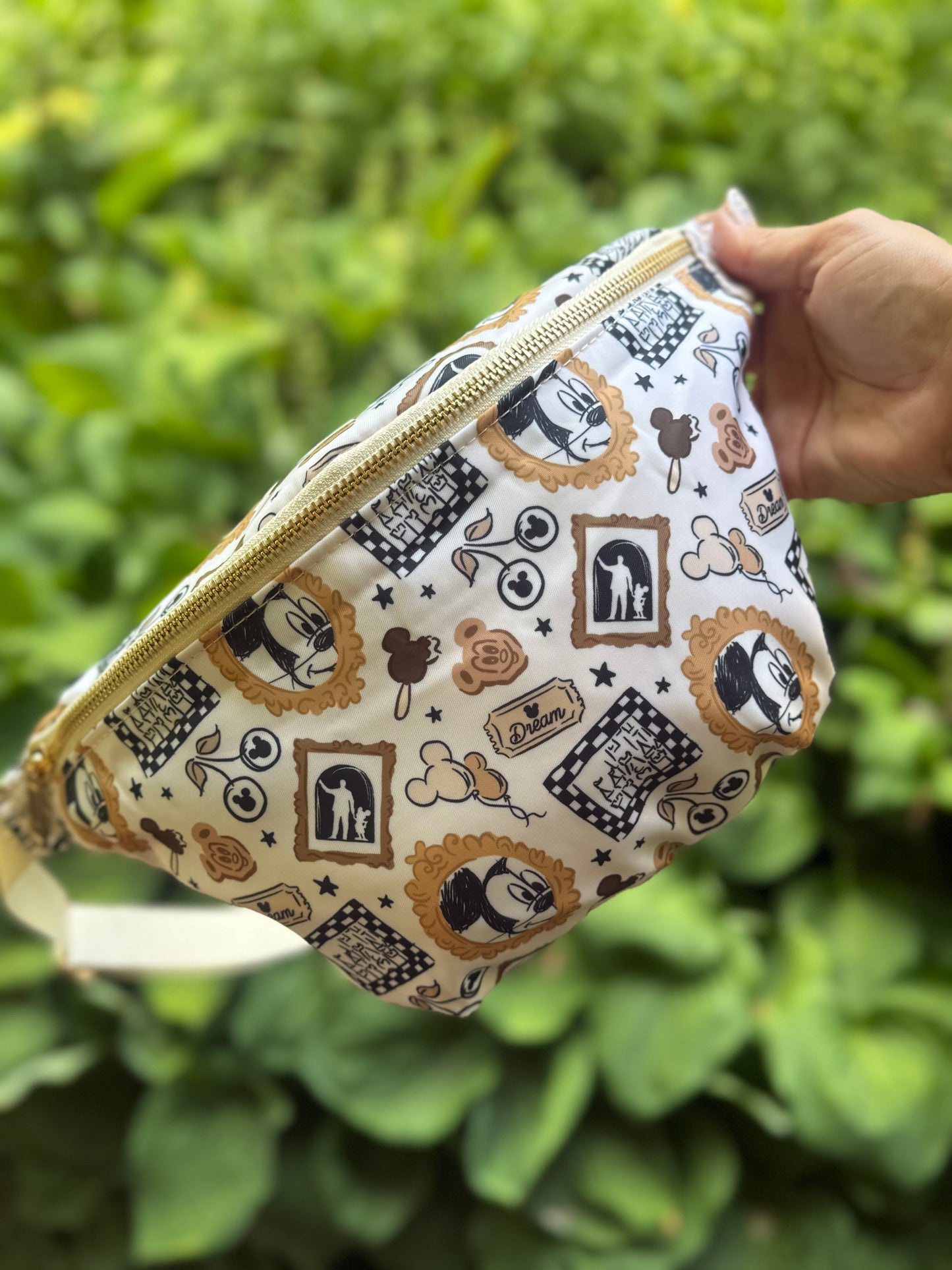Magical Walt Park Fun Neutral Jumbo Fanny Pack & Keychain Wallet