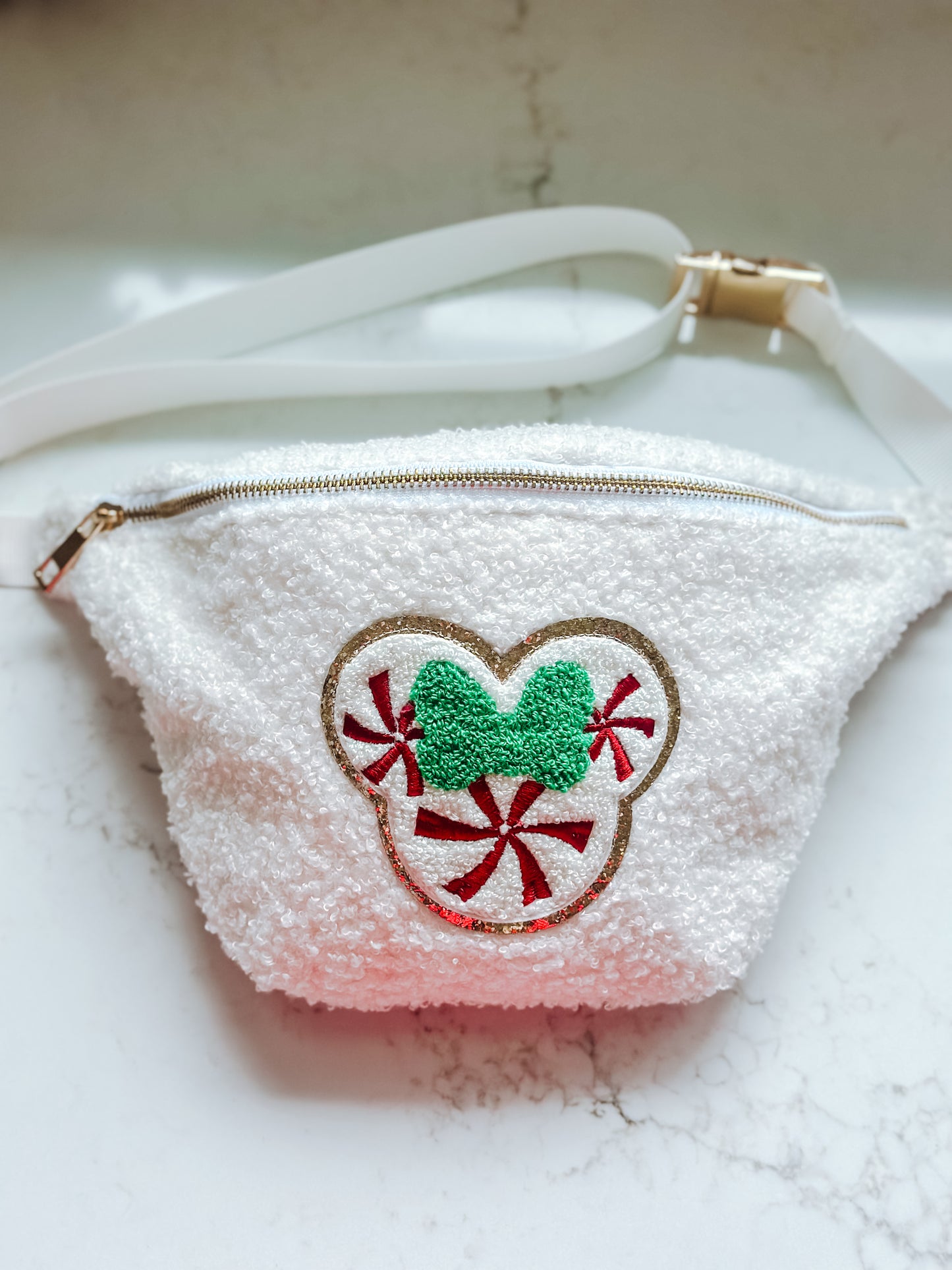 PREORDER Magical Mouse Peppermint Patch Jumbo Sherpa Fanny Pack *SHIPS END OF OCTOBER*