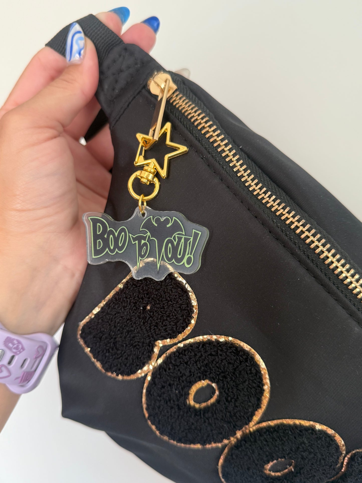 Magical Halloween Mickey Bat SEWN ON PATCH Jumbo Fanny Pack