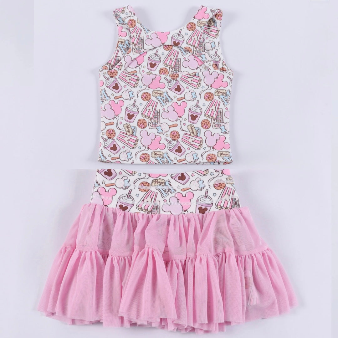 PREORDER Magical Park Snacks Girls Tutu Athletic Set *SHIPS MID NOVEMBER*