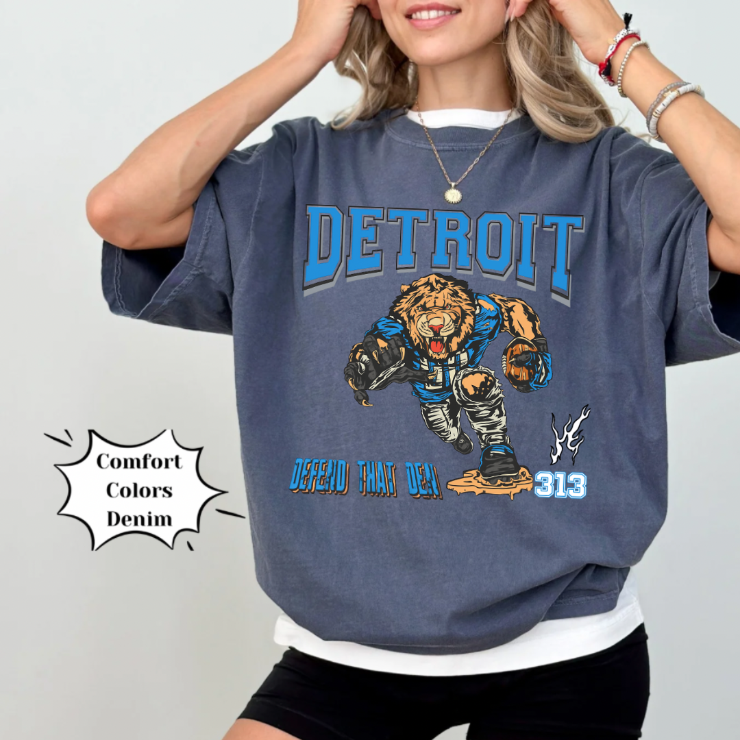 Detroit Lions Football Vintage Retro Style