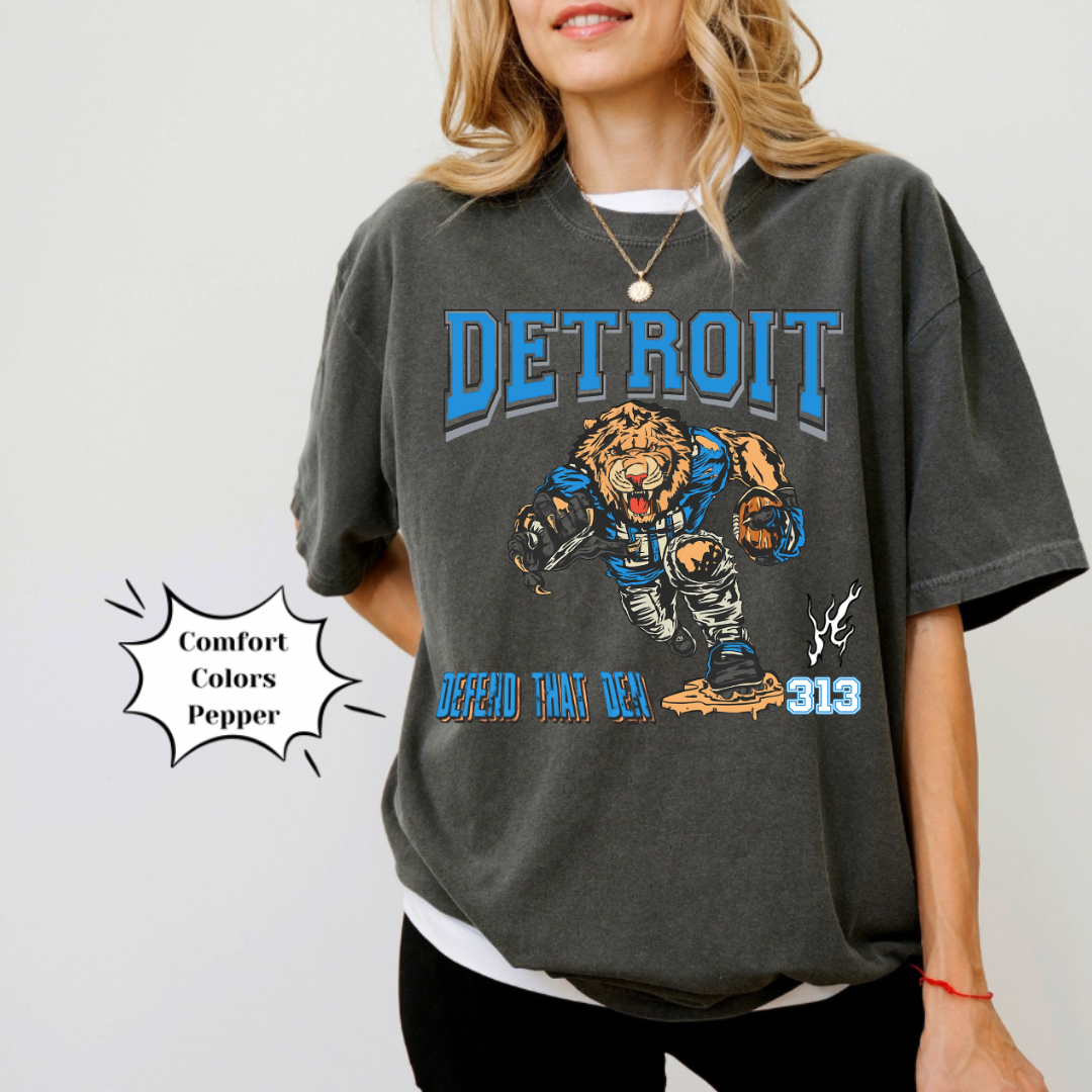 Detroit Lions Football Vintage Retro Style