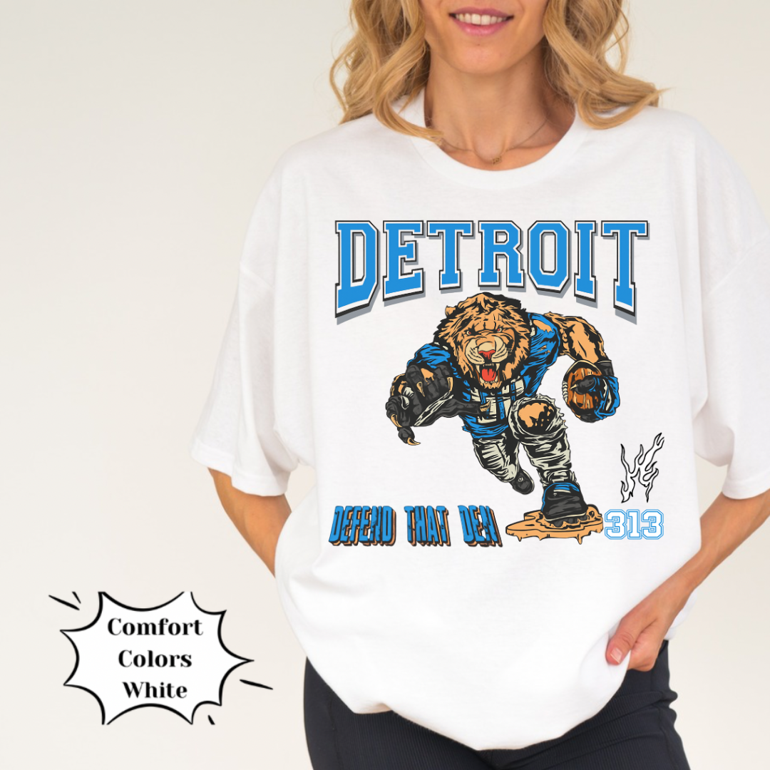 Detroit Lions Football Vintage Retro Style
