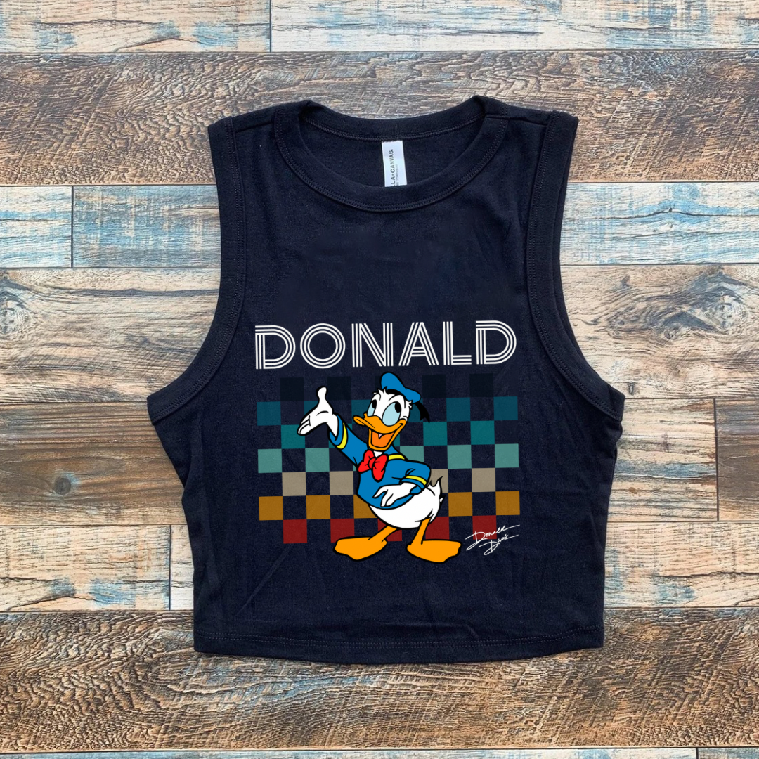 Magical Mouse and Friends Watercolor Checkered Top