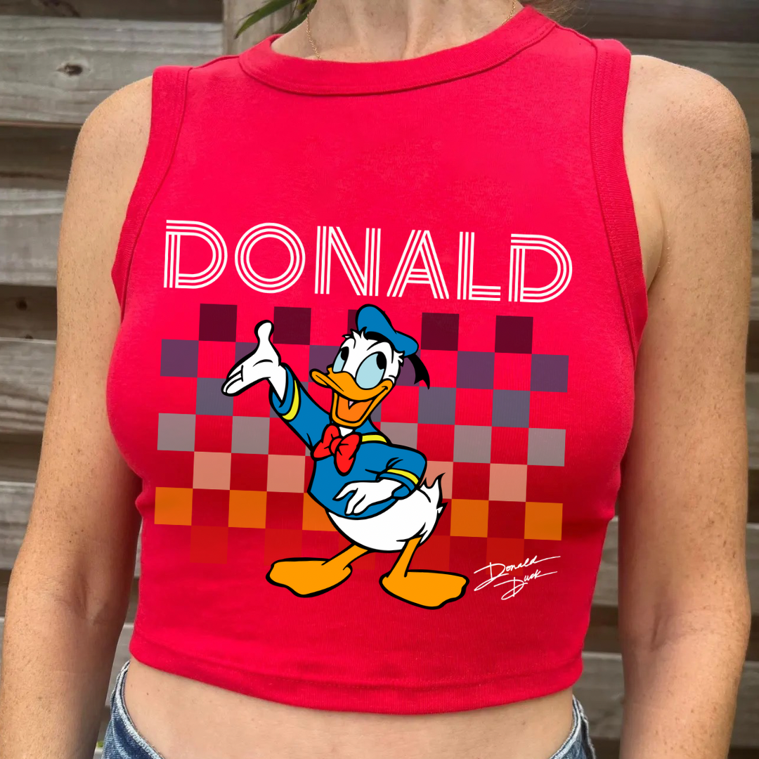 Magical Mouse and Friends Watercolor Checkered Top