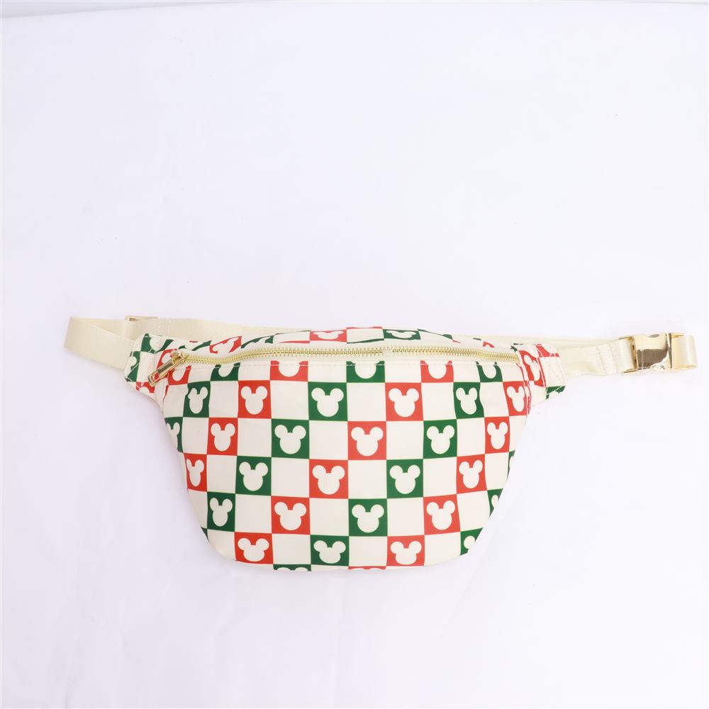 Magical Mouse Christmas Check Jumbo Fanny Pack