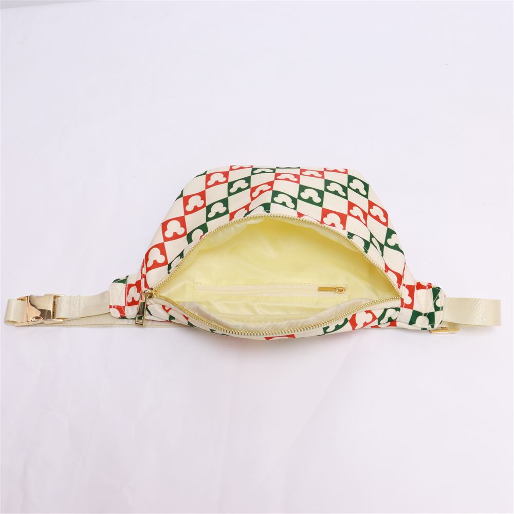 Magical Mouse Christmas Check Jumbo Fanny Pack