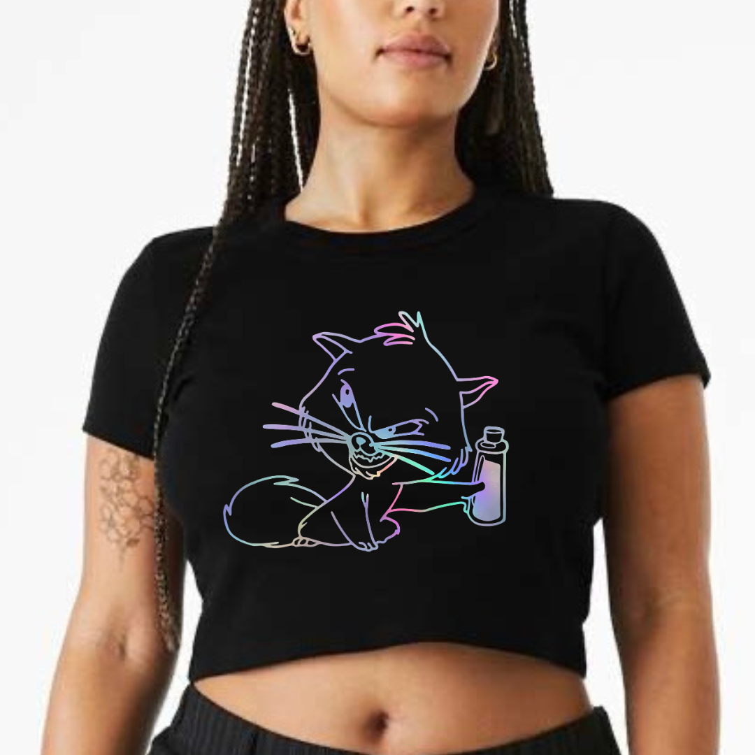 Magical Yzma Cat Outline Crop Shirt