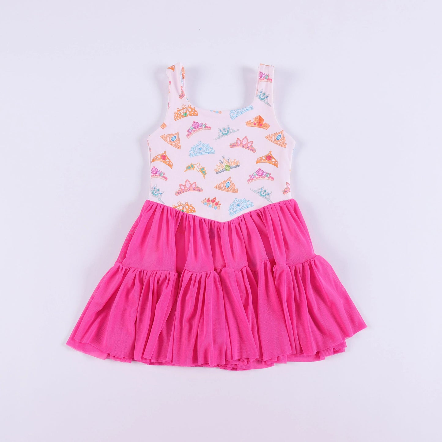 Magical Princess Crowns Girls Twirl Tutu Active Dress