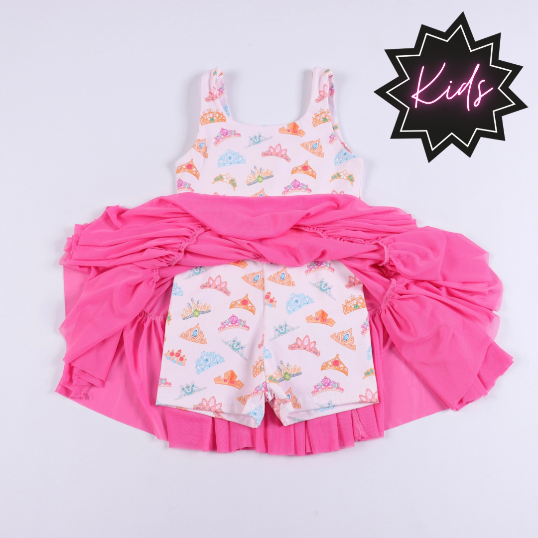 Magical Princess Crowns Adult and Youth Twirl Tutu Active Dress