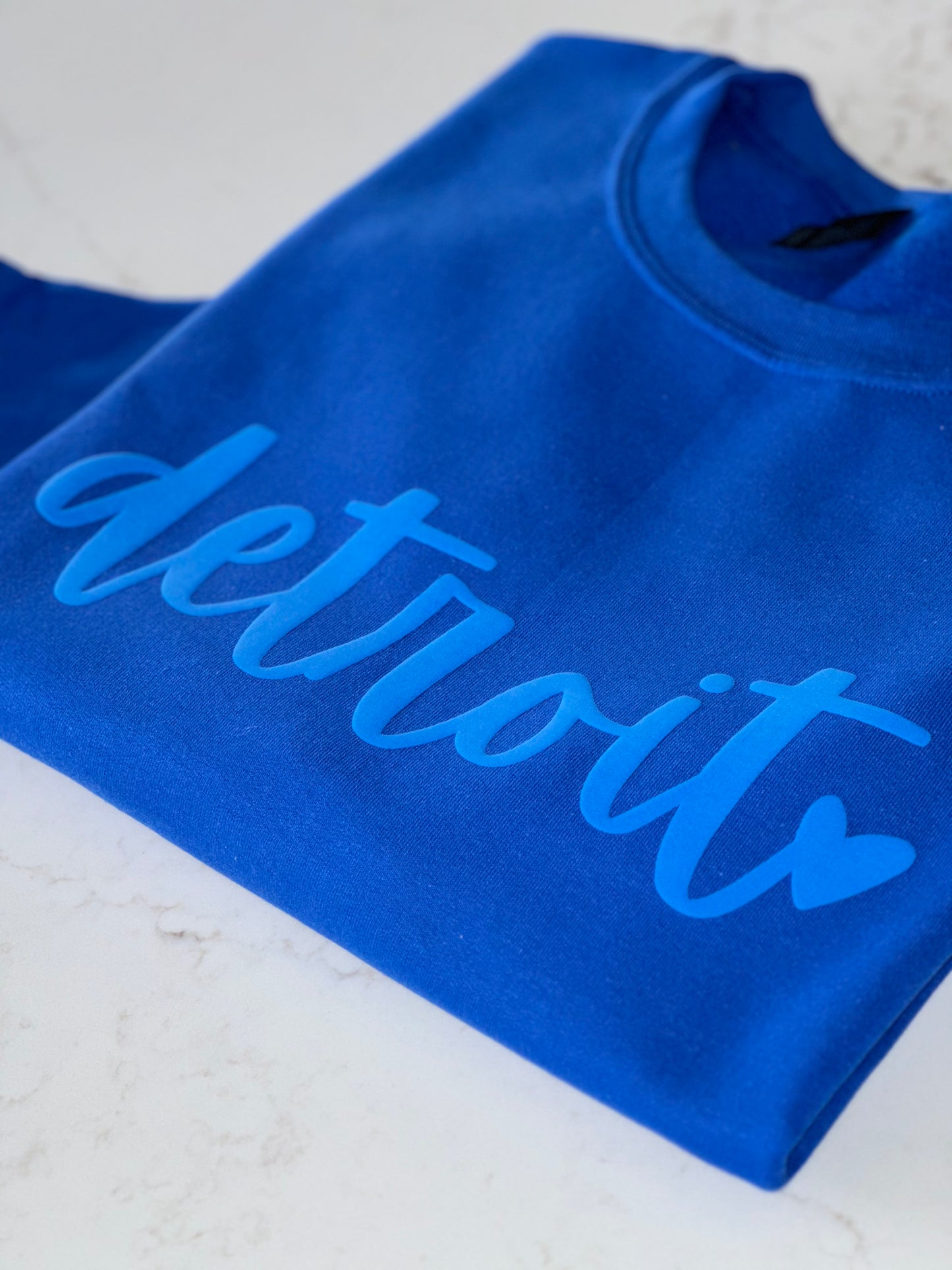 Detroit Heart Puff Lions Sweatshirt