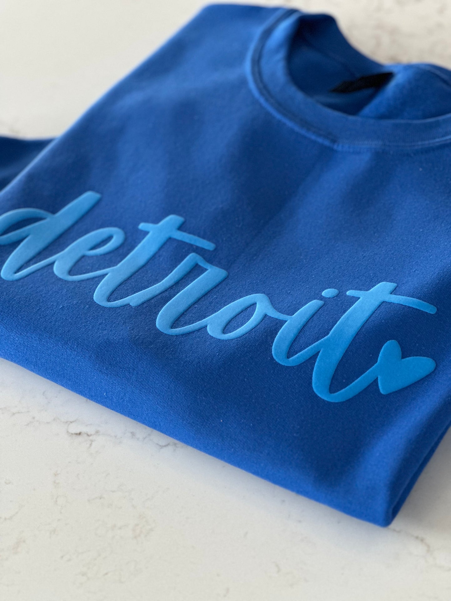 Detroit Heart Puff Lions Sweatshirt
