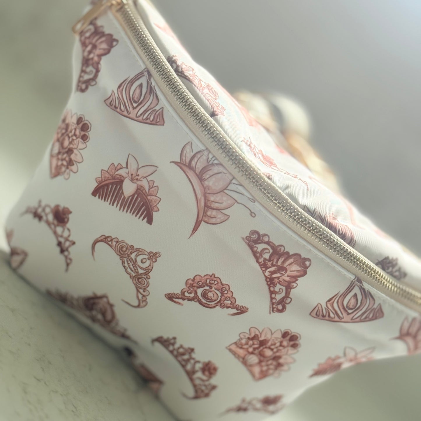 Magical Princess Crowns Neutral Jumbo Fanny Pack & Keychain Wallet