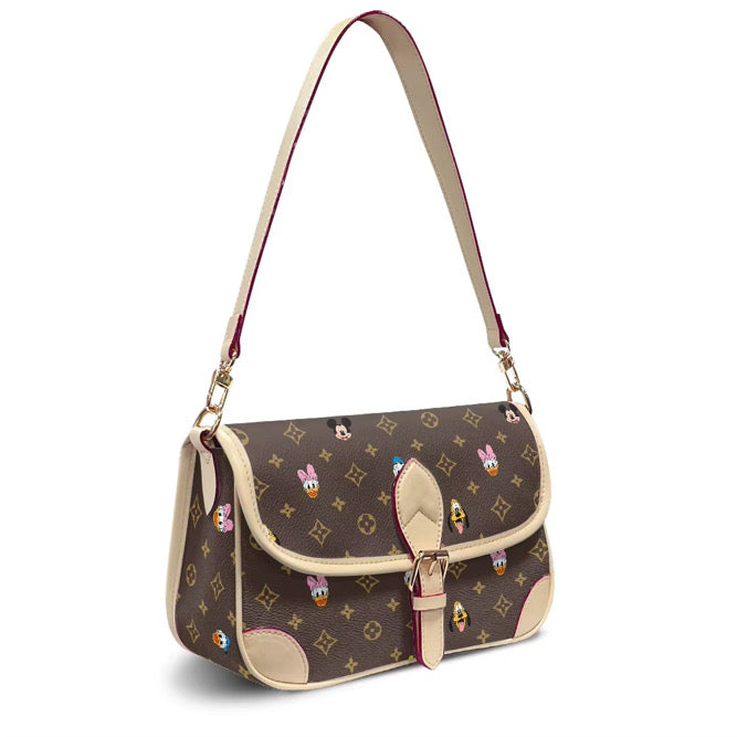 Magical Luxe Brown Main Street Monogram Envelope Satchel Bag *SHIPS END OF JULY*