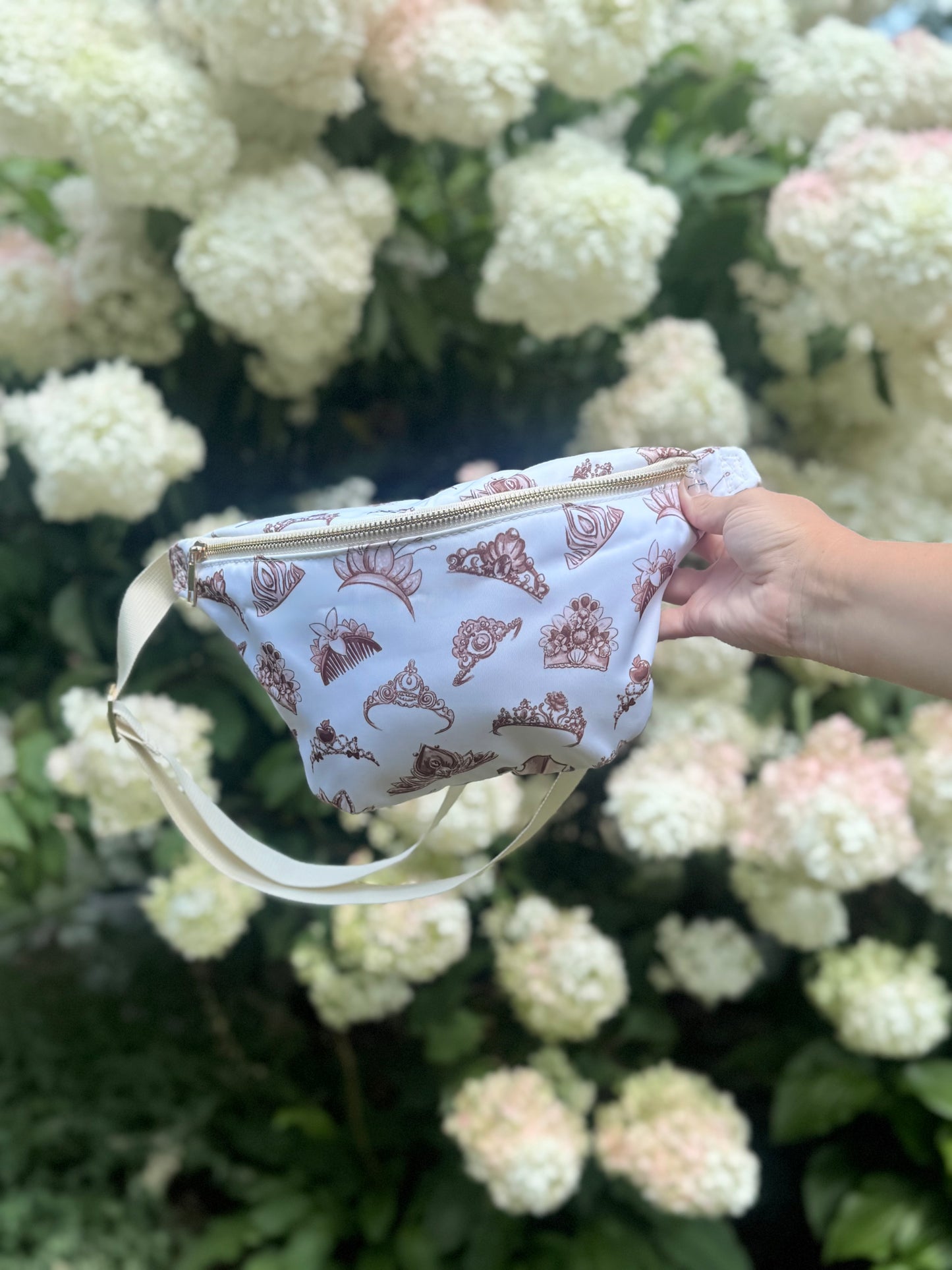 Magical Princess Crowns Neutral Jumbo Fanny Pack & Keychain Wallet