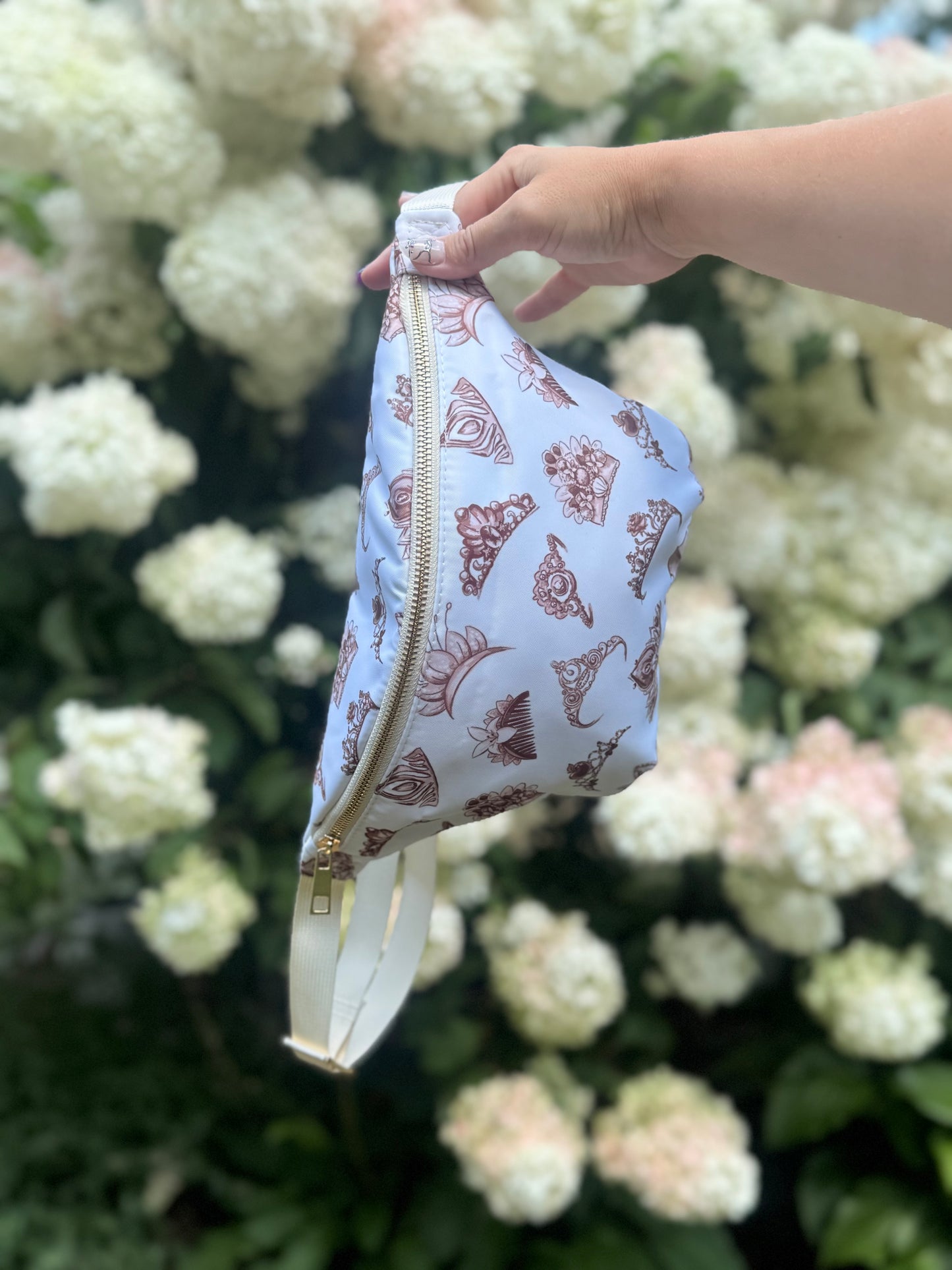 Magical Princess Crowns Neutral Jumbo Fanny Pack & Keychain Wallet