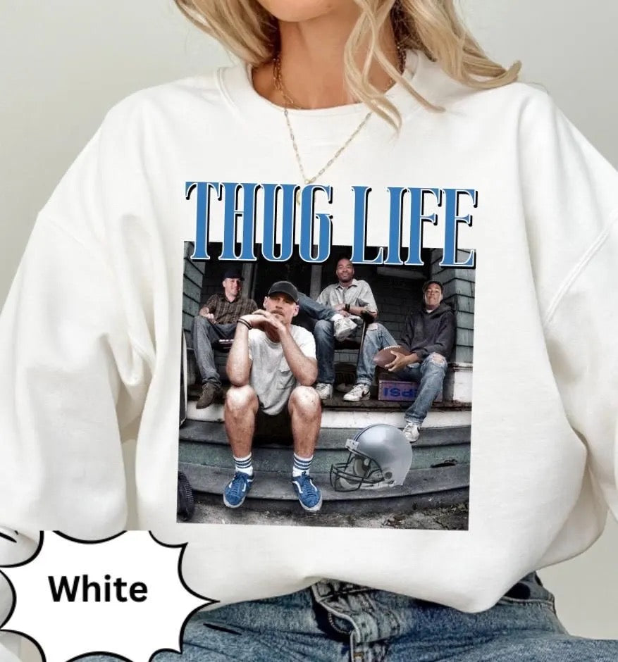 Detroit Lions Thug Life Dan Campbell Shirt | Detroit Lions Football Hoodie