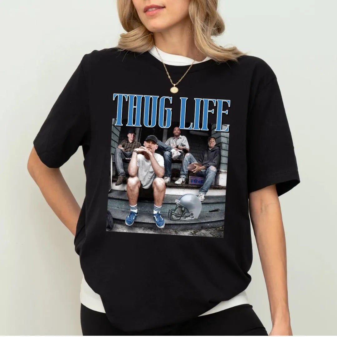 Detroit Lions Thug Life Dan Campbell Shirt | Detroit Lions Football Hoodie