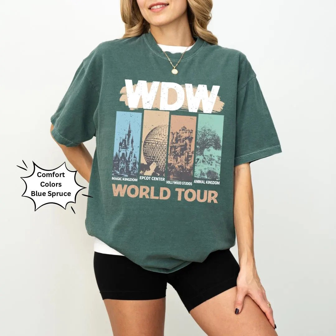 Retro Magical Mouse World Tour Shirt, Comfort Colors, Bella Canvas