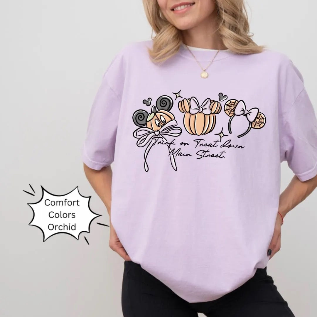 Magical Main Street Trick or Treat Ears Headband Halloween Spooky Shirt