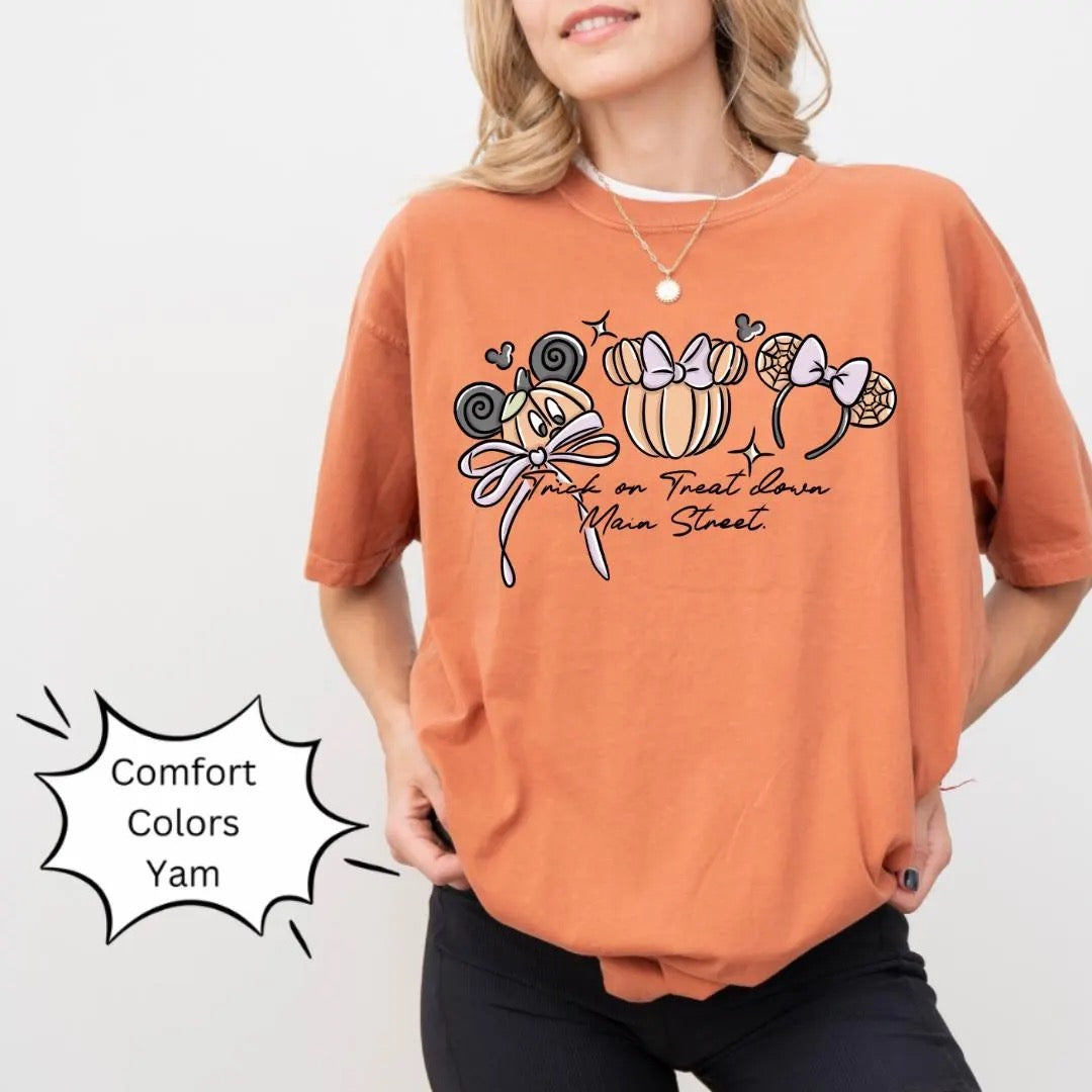Magical Main Street Trick or Treat Ears Headband Halloween Spooky Shirt