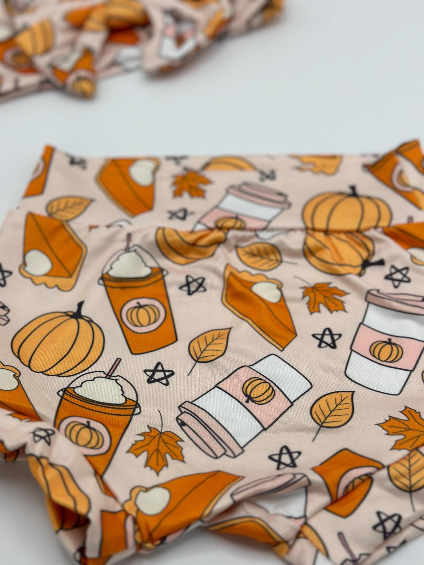 Pumpkin Spice Baby Bummies & Bow