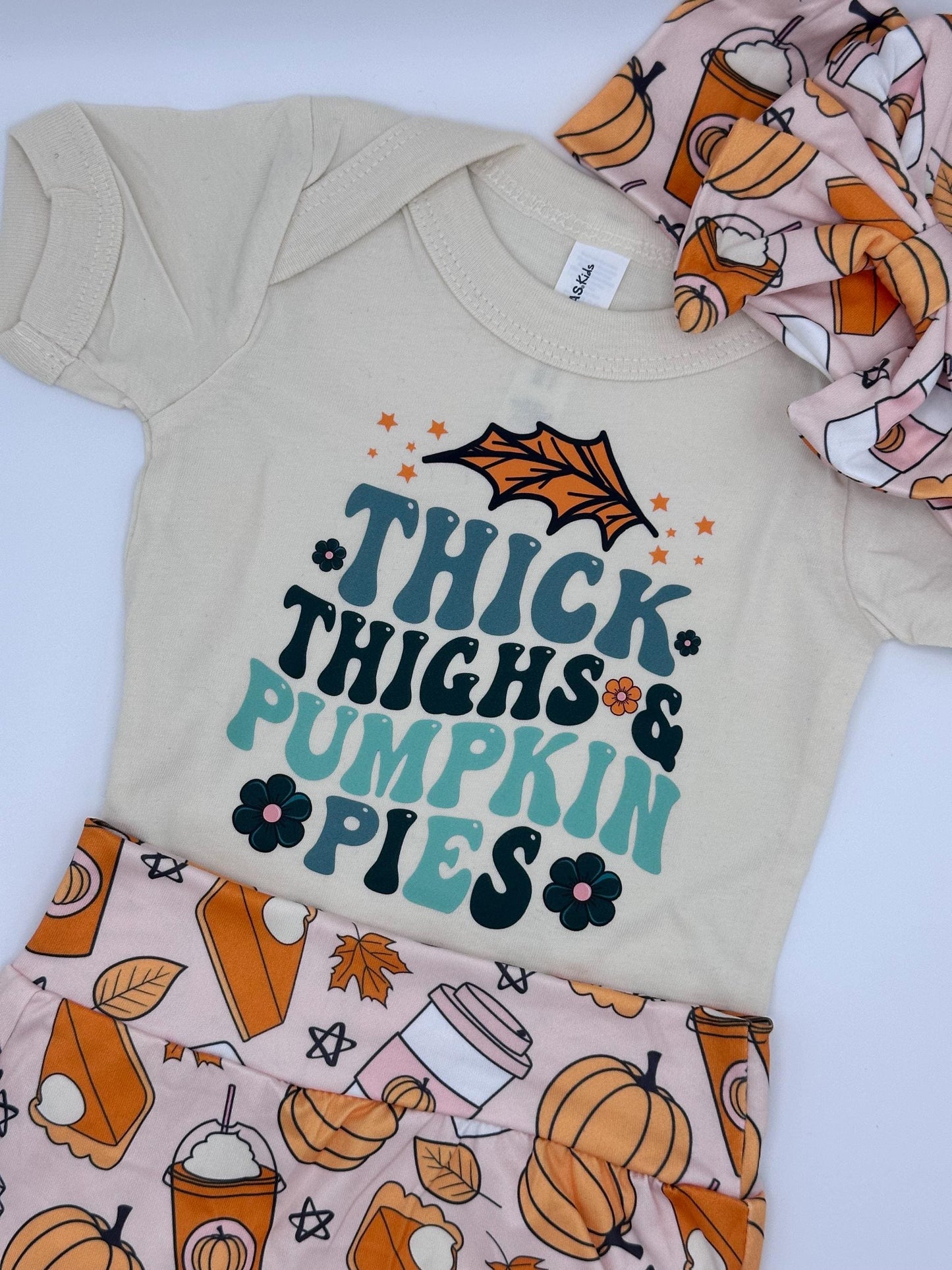 Pumpkin Spice Baby Bummies & Bow