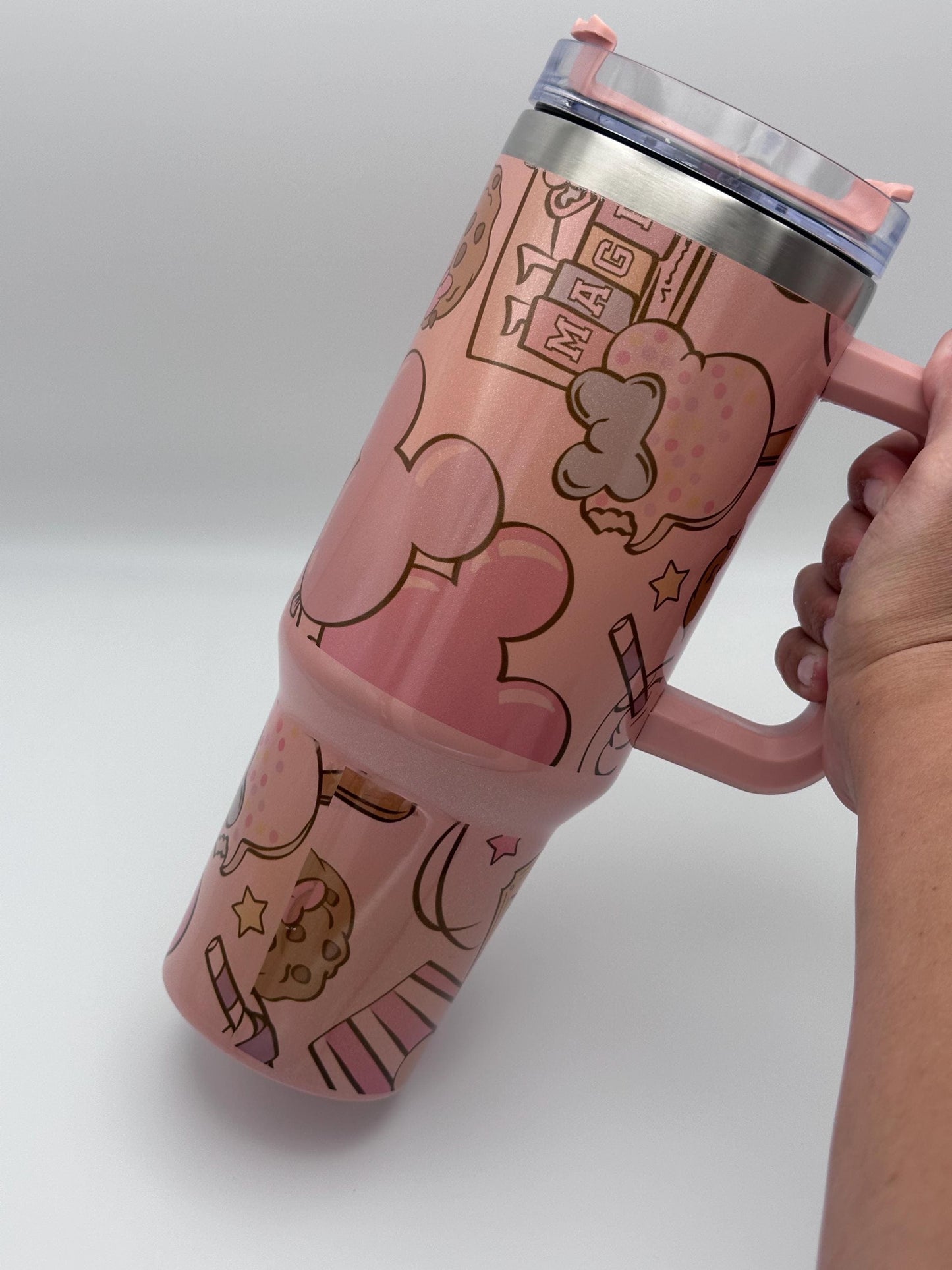 40oz Stanley Dupe Magical Park Snacks Customized Tumbler, Theme Park Tumbler, Stainless Steel Insulated