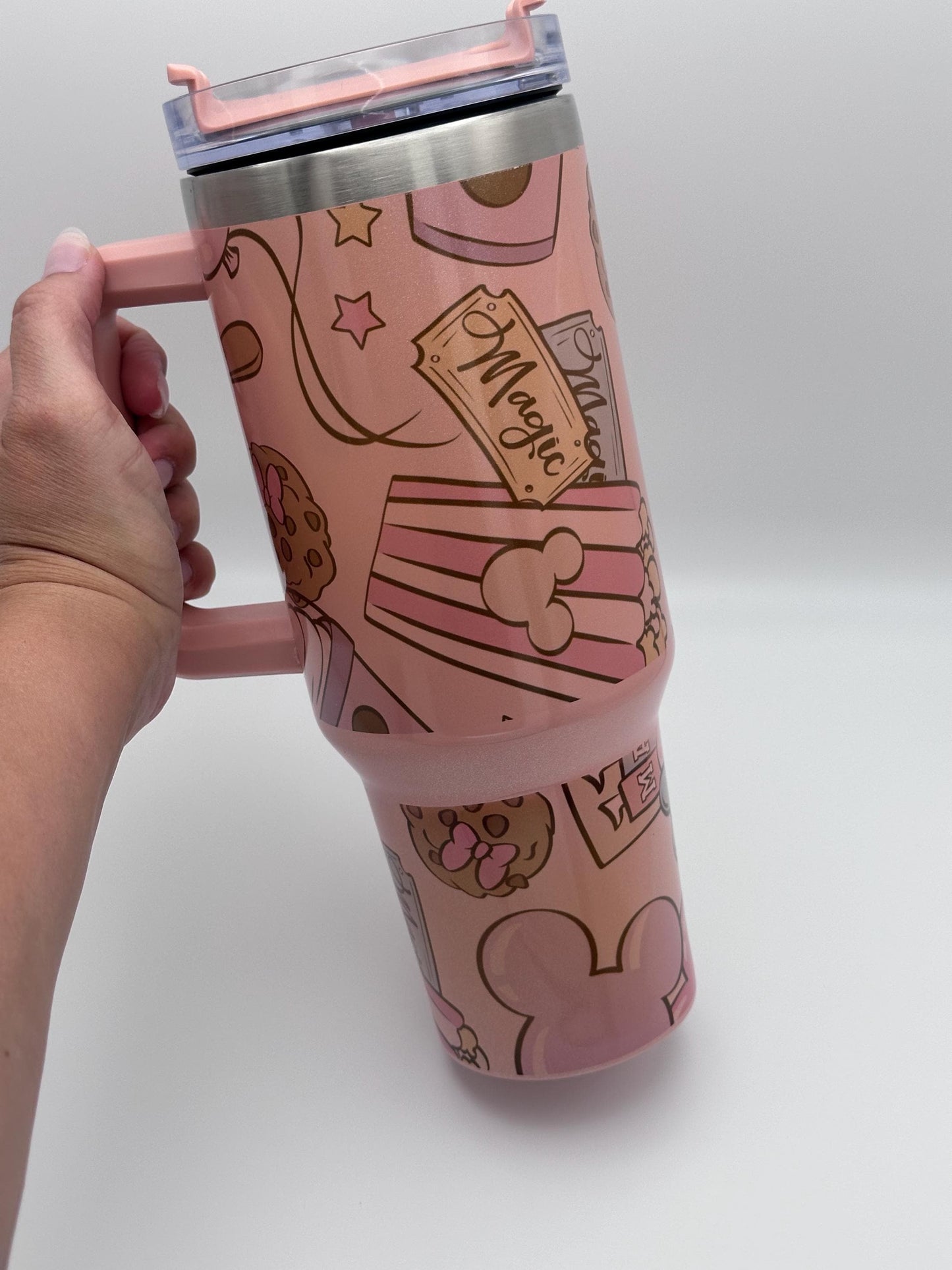 40oz Stanley Dupe Magical Park Snacks Customized Tumbler, Theme Park Tumbler, Stainless Steel Insulated