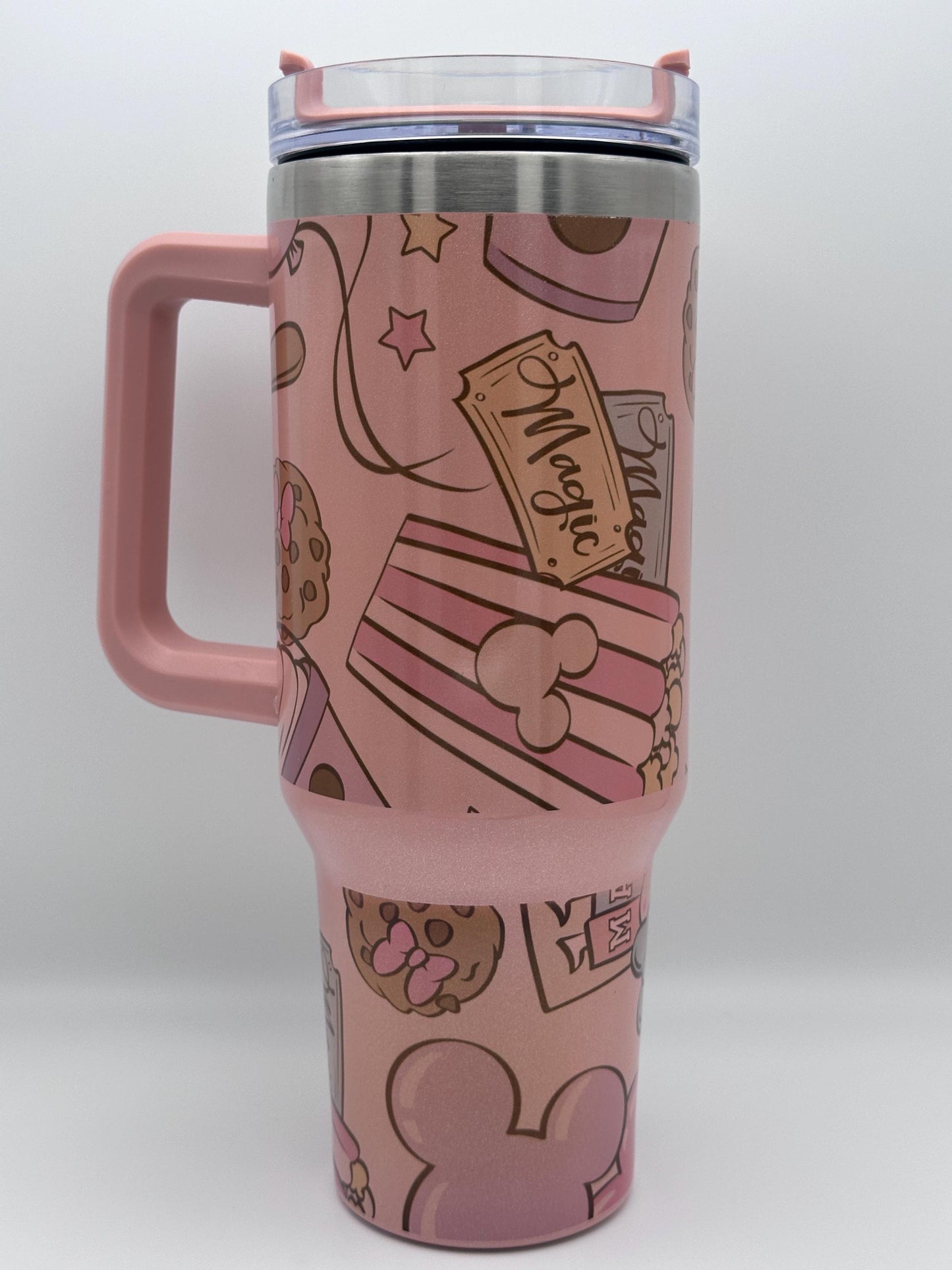 40oz Stanley Dupe Magical Park Snacks Customized Tumbler, Theme Park Tumbler, Stainless Steel Insulated