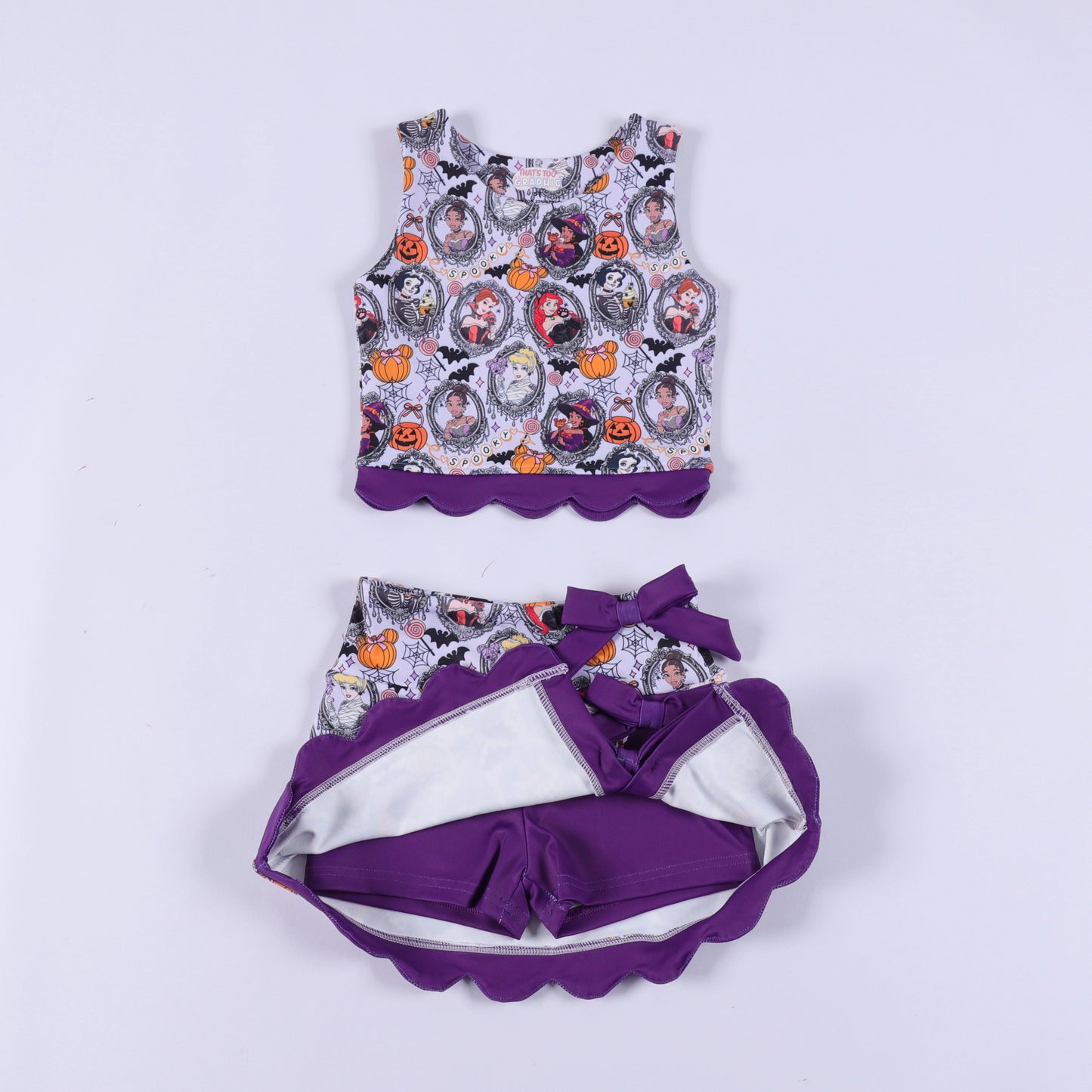 PREORDER Magical Spooky Princess Halloween Bow Athletic Set *SHIPS LATE JULY*