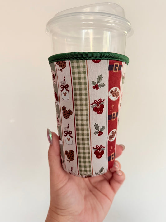 Magical Cozy Mouse Plaid Coffee Sleeve