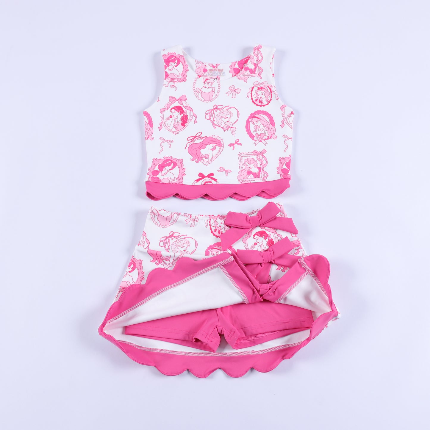 Magical Pink Princess Frames Bow Active Set