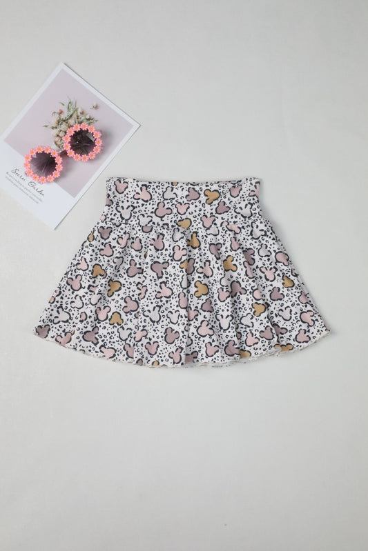 Magical Mouse Animal Print Girls Twirl Skort