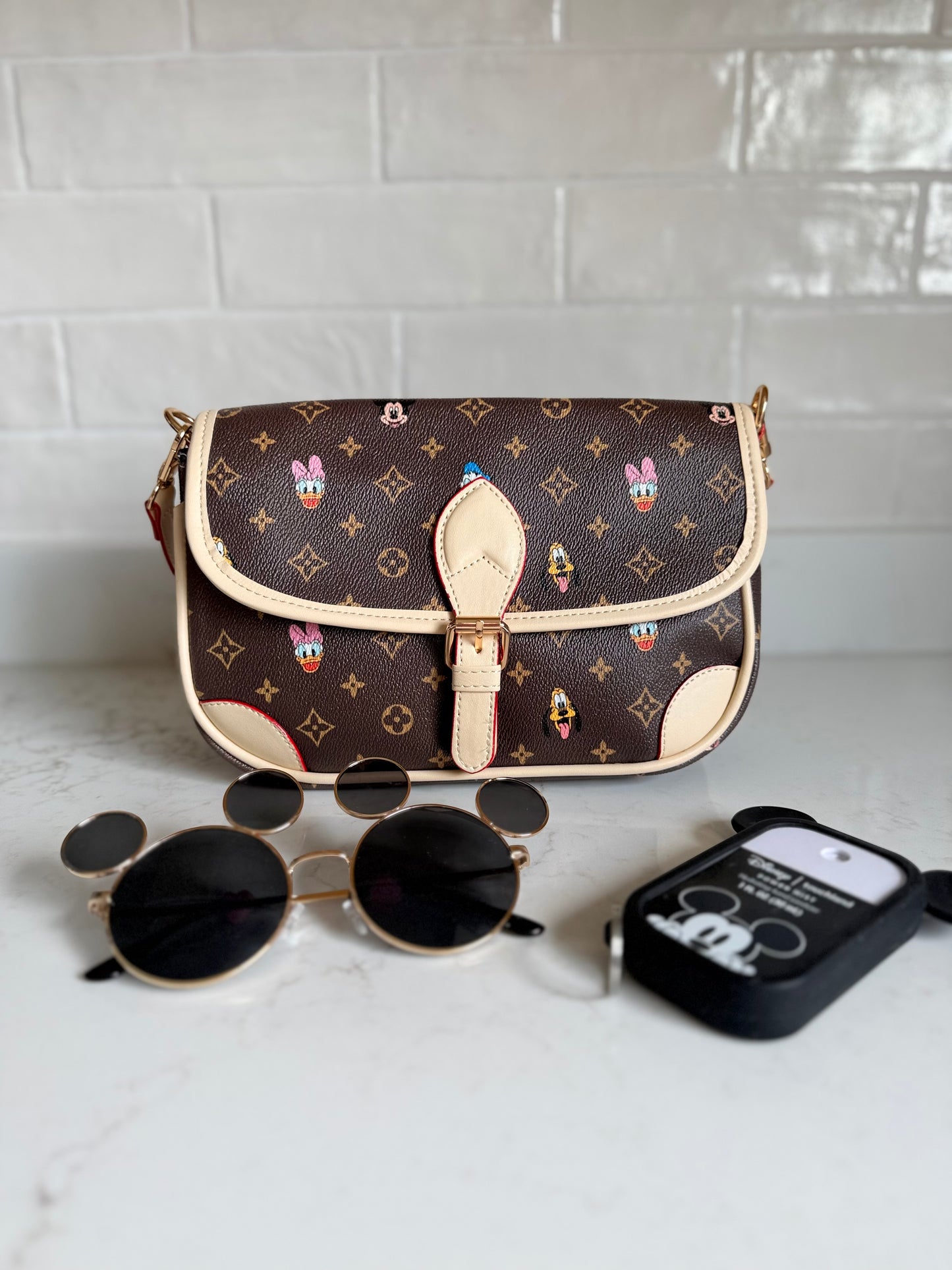 Magical Luxe Brown Main Street Monogram Envelope Satchel Bag *SHIPS END OF JULY*
