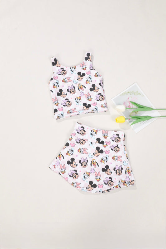 Magical Mouse and Friends Pink Checkered Youth Activewear Set