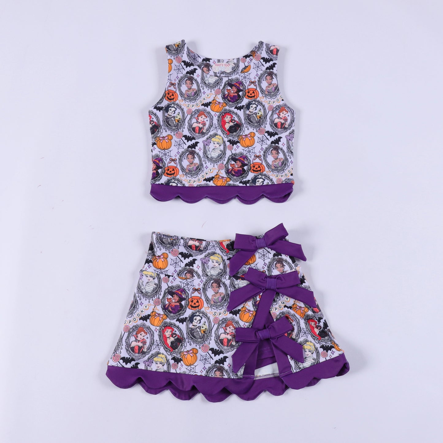 PREORDER Magical Spooky Princess Halloween Bow Athletic Set *SHIPS LATE JULY*