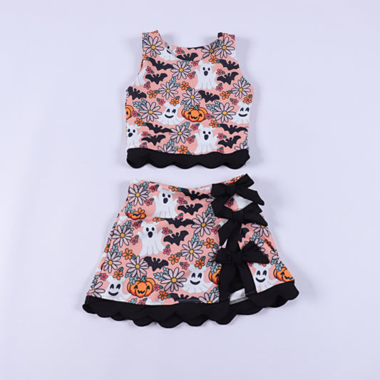 PREORDER Magical Bloom & Boo Halloween Bow Athletic Set *SHIPS LATE JULY*