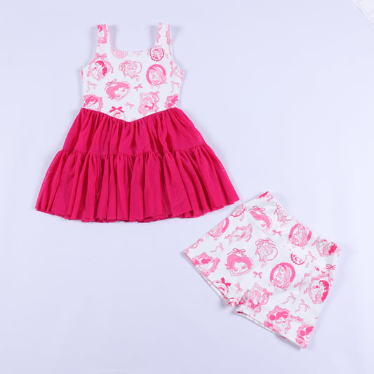Magical Pink Princess Frames Mesh Tutu Dress