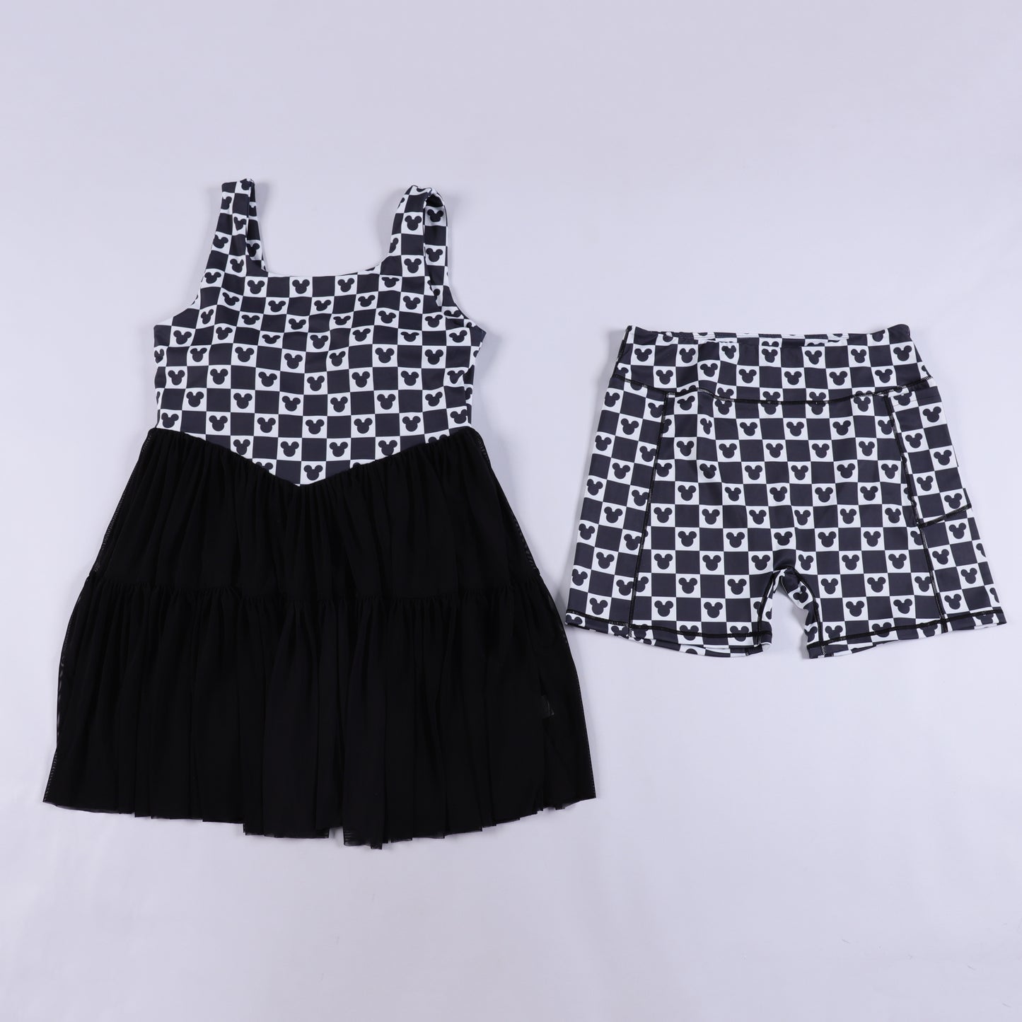 Magical Mouse Checker Adult Mesh Tutu Dress