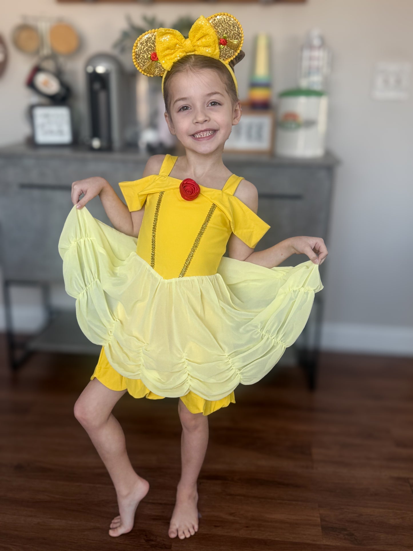 READY TO SHIP Magical Enchanted Rose Princess Mesh Tutu Dress