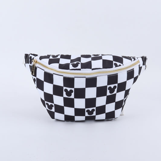 Magical Mouse Black Checkered Jumbo Fanny Pack