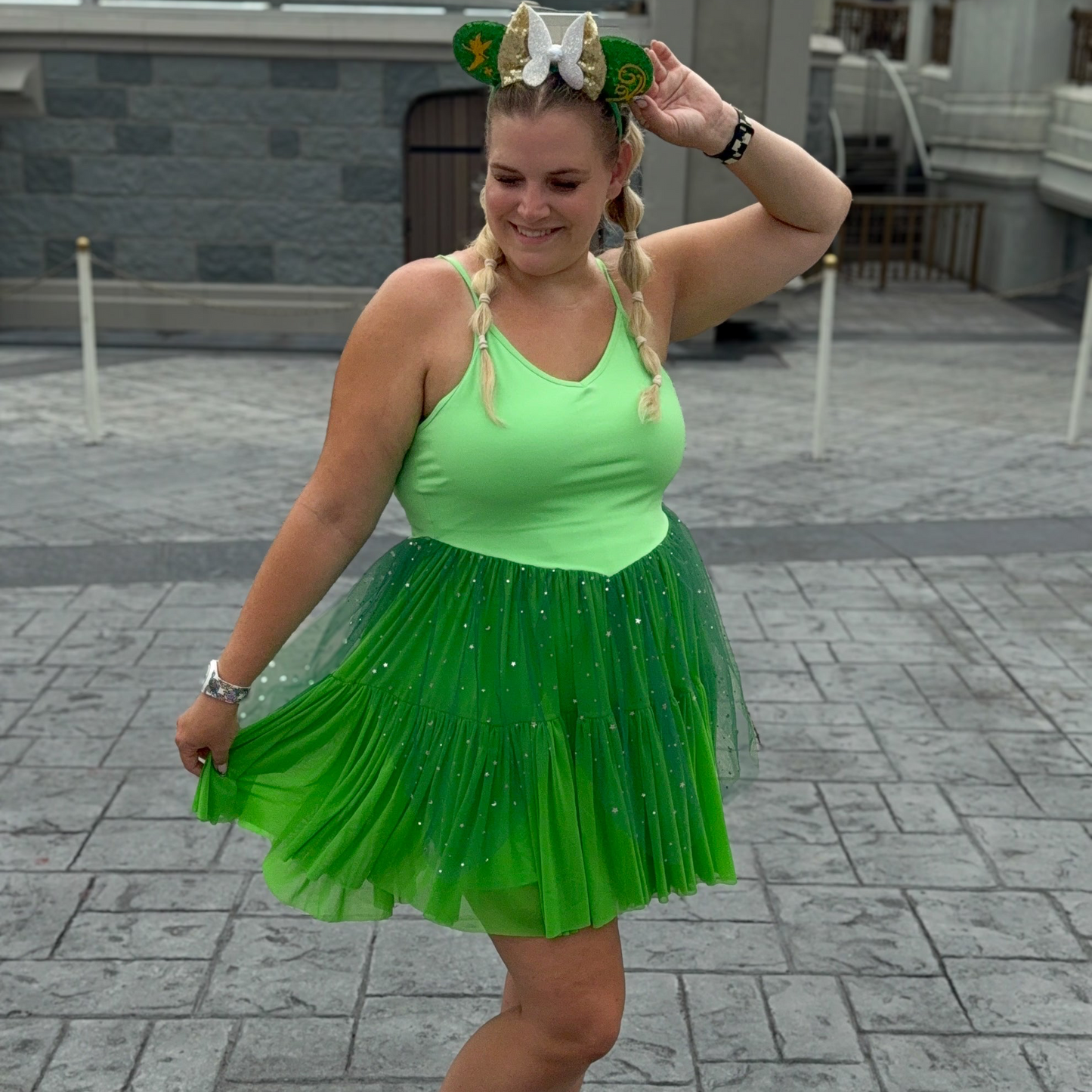 READY TO SHIP Magical Tink Pixie Athletic Mesh Tutu Dress