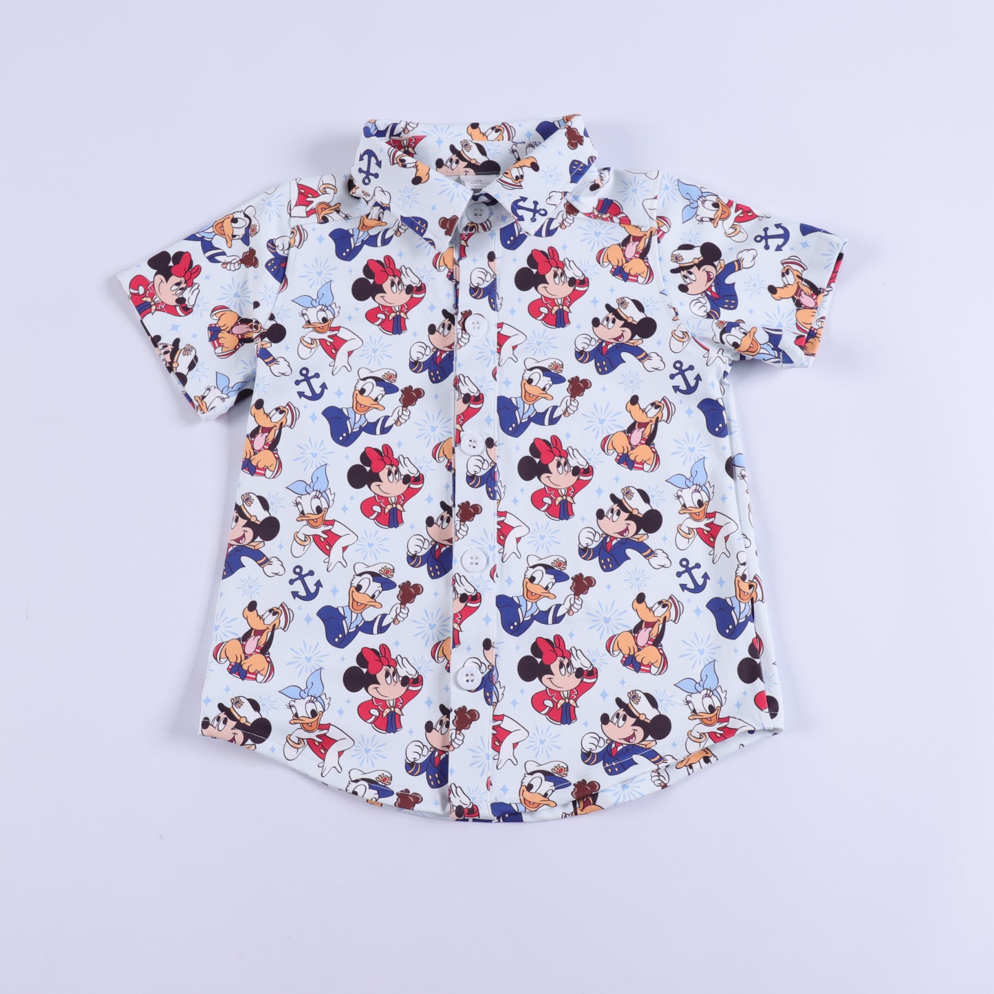 READY TO SHIP Magical Cruise Button Up Performance Athletic Shirt