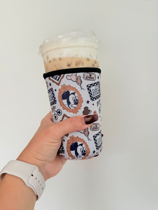 Magical Mouse Neutral Park Fun Coffee Sleeve