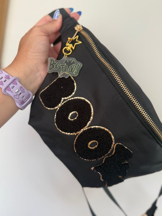Magical Halloween Mickey Bat SEWN ON PATCH Jumbo Fanny Pack