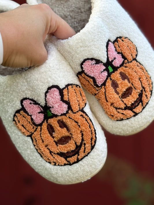 Minnie Pumpkin Slippers