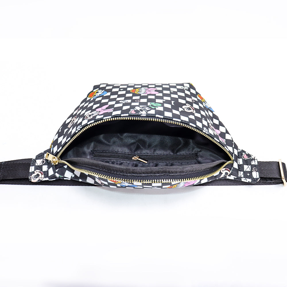 Magical Black Check Mouse Friends Jumbo Fanny Pack