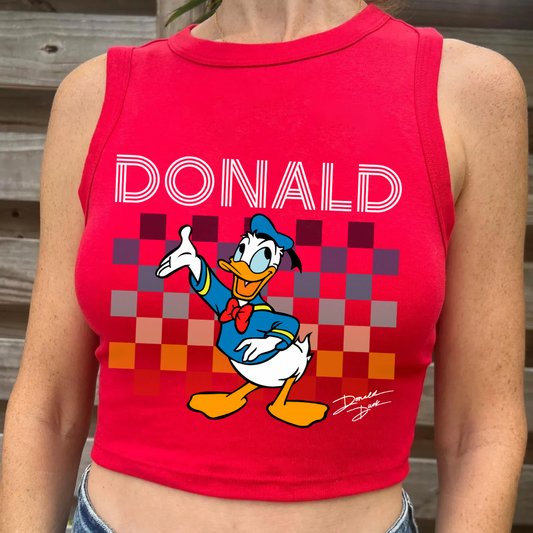 Magical Mouse and Friends Watercolor Checkered Top